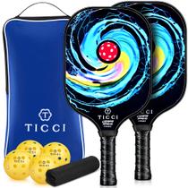 Conjunto de pás Pickleball TICCI com superfície leve de fibra de vidro