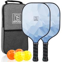 Conjunto de pás Pickleball YC DGYCASI Fiberglass Lightweight, pacote com 2