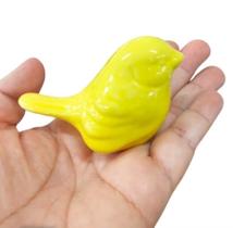 Conjunto de Passarinhos Decorativos em Cerâmica Colorida Enfeites para Sala, Jardim e Escritório