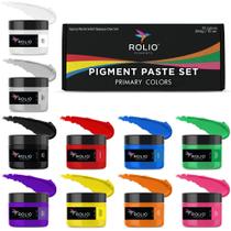 Conjunto de Pasta Pigmento Rolio 10 Cores 284 g para Resina Epóxi Conjunto de Pasta Pigmento Rolio 10 Cores 284 g para Resina Epóxi