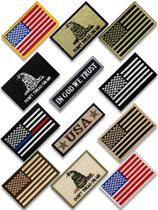 Conjunto de patches American Flag, 12 peças Ealihoy for Gear