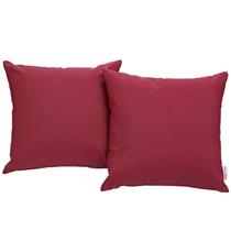 Conjunto de pátio de duas peças Pillow Modway EEI-2001-RED vermelho 17x17 cm