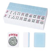 Conjunto de peças de Mahjong GUSTARIA American com 166 azulejos azuis