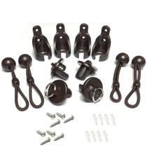 Conjunto de peças de reposição para cortinas CACELY Bungee End Cap Kit x2 Brown