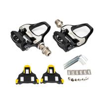 Conjunto De Pedais De Bicicleta De Estrada Em Fibra De Carbono Clipless SPD SL Com Travas Autolock