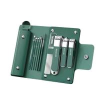 Conjunto De Pedicure Deluxe Com 10 Peças Em Aço Inoxidável, Cortadores De Unha À Prova De Respingo,