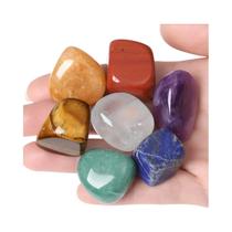 Conjunto De Pedra De Cristal De Cura De Equilíbrio De Chakra 7 Peças Natureza Reiki Yoga Energia