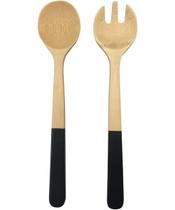 Conjunto de Pegadores de Salada Oikos de Bambu com Cabo Preto