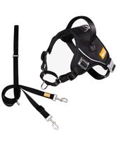Conjunto de peitoral e guia para cachorro DF sem puxão, refletivo e ajustável Conjunto de peitoral e guia para cachorro DF sem puxão, refletivo e ajustável