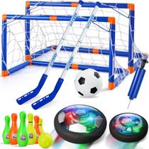 Conjunto de Pelota de Fútbol Hover Nazano 4 en 1 con Luces LED para Niños de 3 a 12 Años