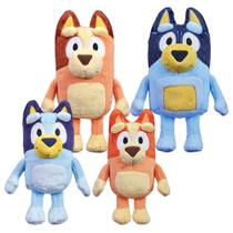 Conjunto de Pelúcia Família Bluey Heeler - 4 Bonecos de Pelúcia (7-8cm)