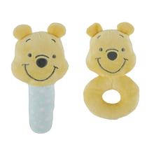 Conjunto de pelúcia Lovie Rattle Disney Winnie The Pooh, pacote com 2 Conjunto de pelúcia Lovie Rattle Disney Winnie The Pooh, pacote com 2