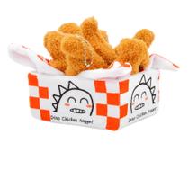 Conjunto de pelúcia NEWYANG Chicken Nugget Dinosaur com organizador, 6 unidades Conjunto de pelúcia NEWYANG Chicken Nugget Dinosaur com organizador, 6 unidades
