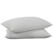 Conjunto de penas de ganso para almofadas Queen, 51 x 76 cm, cinza