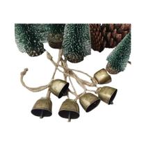 Conjunto De Penduricalhos De Metal Vintage Com Corda De Juta, Decoração Rústica, 4 Peças, Sinos De Conjunto De Penduricalhos De Metal Vintage Com Corda De Juta, Decoração Rústica, 4 Peças, Sinos De
