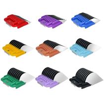 Conjunto de pentes com guia de 9 cores em aço inoxidável para cortadores de animais de estimação