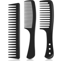Conjunto de pentes de cabelo Patelai Wide Tooth Desembaraçador de Fibra de Carbono