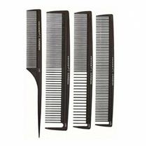 Conjunto de pentes de carbono para estilistas de cabelo Cricket Professional de 4 peças Conjunto de pentes de carbono para estilistas de cabelo Cricket Professional de 4 peças
