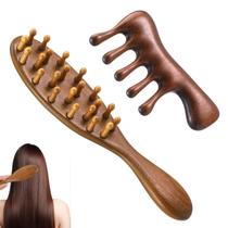 Conjunto de Pentes de Massagem para Couro Cabeludo de Madeira HekouJiub para Dreadlocks Conjunto de Pentes de Massagem para Couro Cabeludo de Madeira HekouJiub para Dreadlocks
