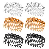 Conjunto de pentes Hair Twist Psyqtsuary French Side 6 peças de plástico Conjunto de pentes Hair Twist Psyqtsuary French Side 6 peças de plástico