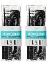 Conjunto de pentes KISS Professional Detangle & Style, 10 peças (x2)