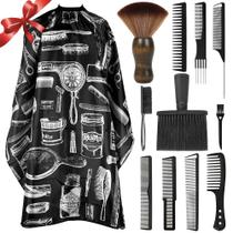 Conjunto de pentes para cortar cabelo AIHOPESTO 12 unidades com capa e escova Conjunto de pentes para cortar cabelo AIHOPESTO 12 unidades com capa e escova