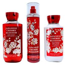 Conjunto de Perfume Bath & Body Works Flor de Cerejeira Japonesa - 300ml