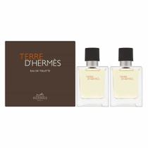 Conjunto de perfume de presente Hermes Terre D' para homens, 50 ml, 2 peças