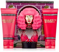 Conjunto de perfume de presente Nicki Minaj Minajesty de 3 peças para mulheres