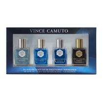 Conjunto de perfume de presente Vince Camuto para homens com 4 tamanhos de viagem EDT Conjunto de perfume de presente Vince Camuto para homens com 4 tamanhos de viagem EDT