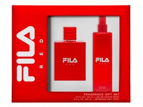 Conjunto de perfume e spray corporal Fila Red Classic para homens, 2 unidades