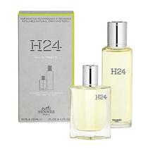 Conjunto de perfume Hermes H24 EDT 30 ml recarregável + refil EDT 125 ml