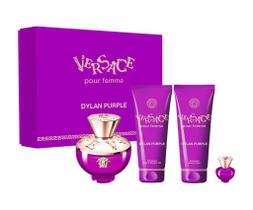 Conjunto de perfume para presente Versace Dylan Purple Eau De Parfum 100 ml, 4 unidades Conjunto de perfume para presente Versace Dylan Purple Eau De Parfum 100 ml, 4 unidades