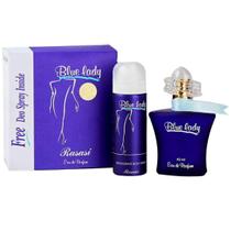 Conjunto de Perfume RASASI Blue para Mulheres - 40ml Eau de Parfum + 50ml Desodorante