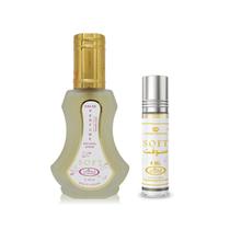 Conjunto de perfumes Al-Rehab Soft para mulheres (35 ml de água de perfume e 6 ml de perfume)