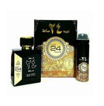 Conjunto de perfumes Ard Al Zaafaran, 2 peças unissex (100 ml de água de perfume e 50 ml de desodorante) Conjunto de perfumes Ard Al Zaafaran, 2 peças unissex (100 ml de água de perfume e 50 ml de desodorante)