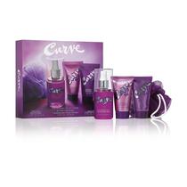 Conjunto de perfumes Curve Crush para mulheres com sabonete líquido e loção