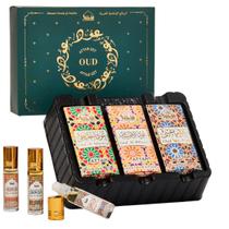 Conjunto de perfumes Dukhni Oud Attar Oil Arab Perfume 3 x 6mL para homens