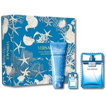 Conjunto de perfumes Versace Man Eau Fraiche para homens: EDT 100mL + Gel 150mL