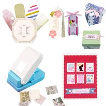 Conjunto de perfuradores BAOFALI Stamp Puncher 4 em 1 Tag Punch para artesanato
