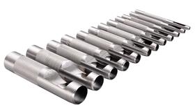 Conjunto de perfuradores de couro Spurtar Steel Hollow 3-19 mm 12 unidades com bolsa