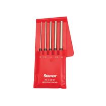 Conjunto de perfuradores Drive Pin Starrett extra-longo de 8 cm com alça serrilhada