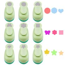 Conjunto de perfuradores UCEC Craft Hole, 9 peças em formas de 1,6 cm Conjunto de perfuradores UCEC Craft Hole, 9 peças em formas de 1,6 cm