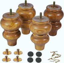 Conjunto de pernas de sofá de madeira MAOHAM, 4 peças, 13 cm, cor de café Conjunto de pernas de sofá de madeira MAOHAM, 4 peças, 13 cm, cor de café