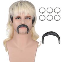 Conjunto de perucas AMZCOS Exotic Tiger Joe para homens de Halloween Conjunto de perucas AMZCOS Exotic Tiger Joe para homens de Halloween