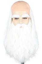 Conjunto de perucas Topcosplay Masculino Branco Longo Ondulado Sintético Conjunto de perucas Topcosplay Masculino Branco Longo Ondulado Sintético