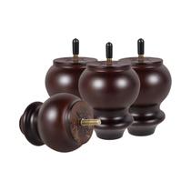 Conjunto De Pés De Móveis De Madeira Maciça De 4 Polegadas, 4 Peças, Para Substituição De Sofá, Mesa