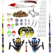 Conjunto De Pesca 2 Varas Telescópicas 2 Molinetes + Acessórios (Ref. 11) Conjunto De Pesca 2 Varas Telescópicas 2 Molinetes + Acessórios (Ref. 11)