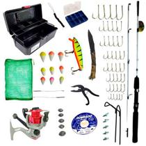 Conjunto De Pesca Com Caixa Acessórios Vara 3-6 Kg Molinete Conjunto De Pesca Com Caixa Acessórios Vara 3-6 Kg Molinete