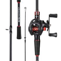 Conjunto De Pesca Portátil Para Viagem Sougayilang Vara De Fibra De Carbono 1.8-2.1m 12+1BB Relação